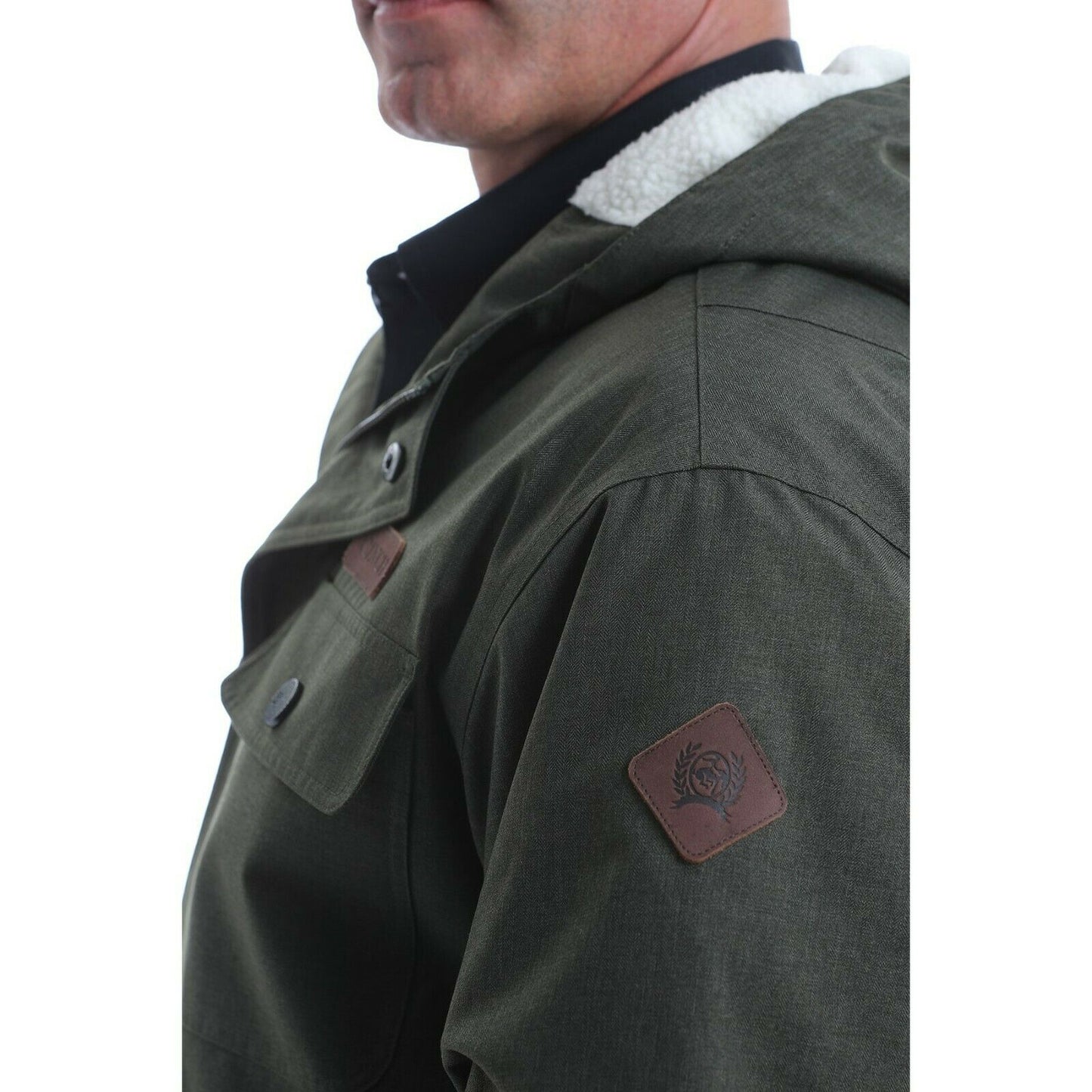 Cinch Men's Polyester Herringbone Sherpa Lined Barn Jacket MWJ1527001
