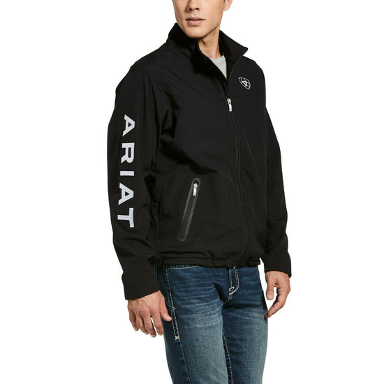 Load image into Gallery viewer, Ariat® Men&amp;#39;s New Team Black USA/Mexico Softshell Jacket 10033523
