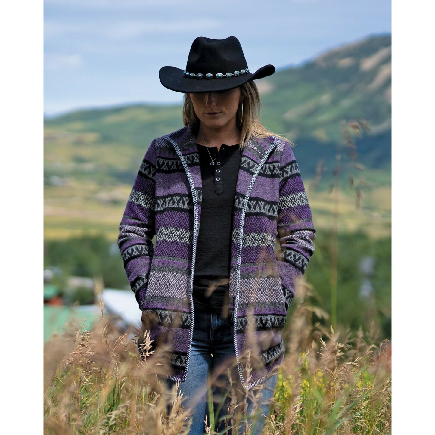 Load image into Gallery viewer, Outback Trading Company Ladies Moree Purple Jacket 29663-PUR
