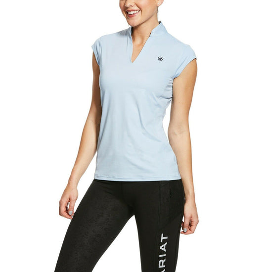 Load image into Gallery viewer, Ariat® Ladies Sunstopper 2.0 Cashmere Blue Cap Sleeve Baselayer 10030457
