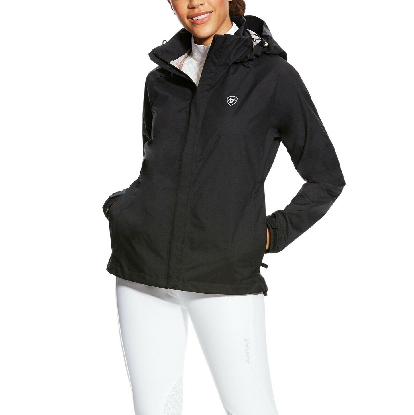 Ariat® Ladies Black Packable Waterproof Lightweight Jacket 10025665