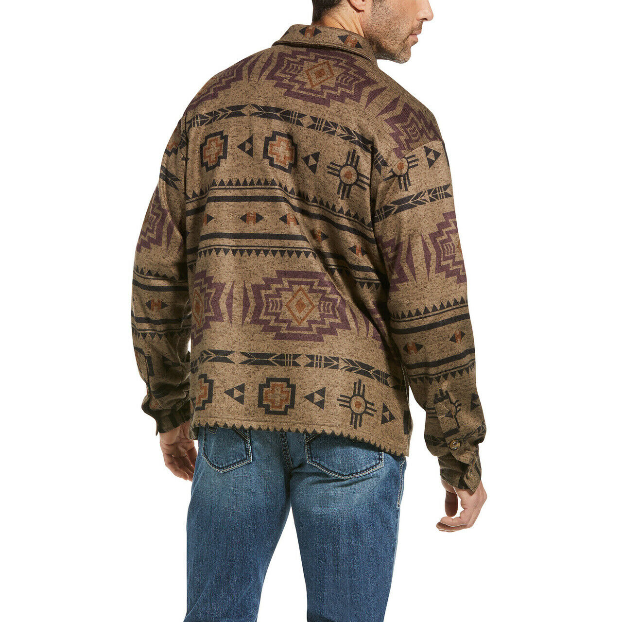 Load image into Gallery viewer, Ariat® Men&amp;#39;s Brindlewood Retro Hatcher Printed Sweater Jacket 10033227
