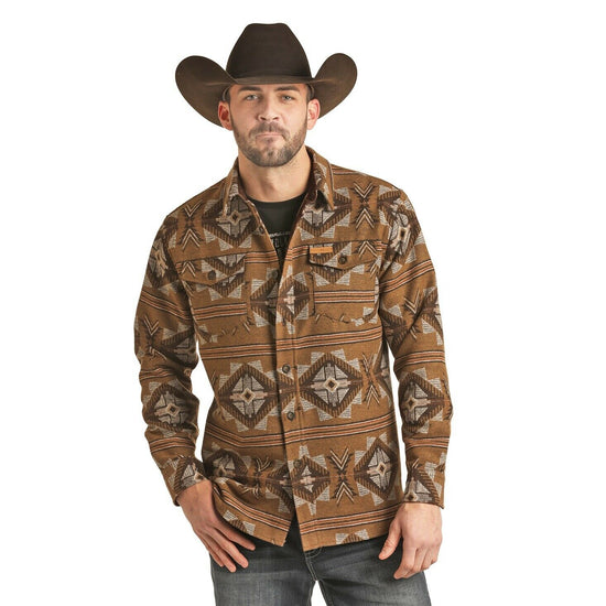 Powder River Outfitters Men's Aztec Jacquard Shirt Jacket 92-2687