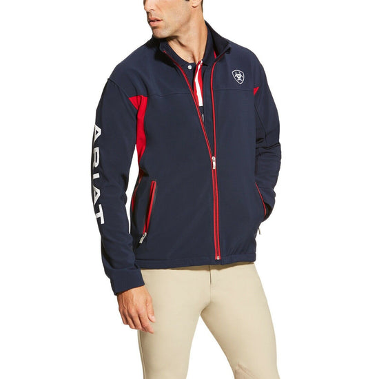 Ariat® Men's New Team Navy & Red Full-Zip Softshell Jacket 10019280