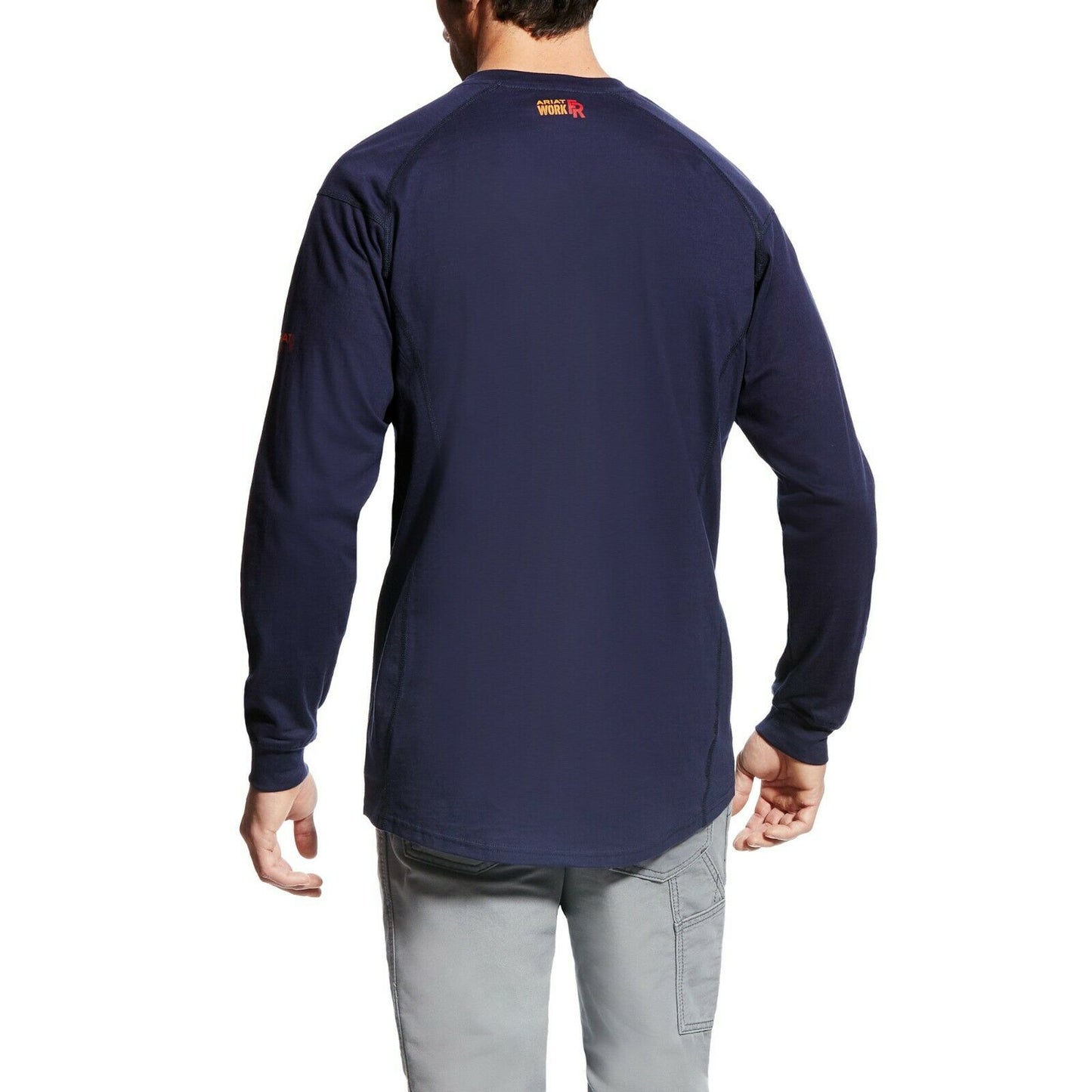 Ariat® Men's FR Air Henley Navy Long-Sleeves Shirt 10022597