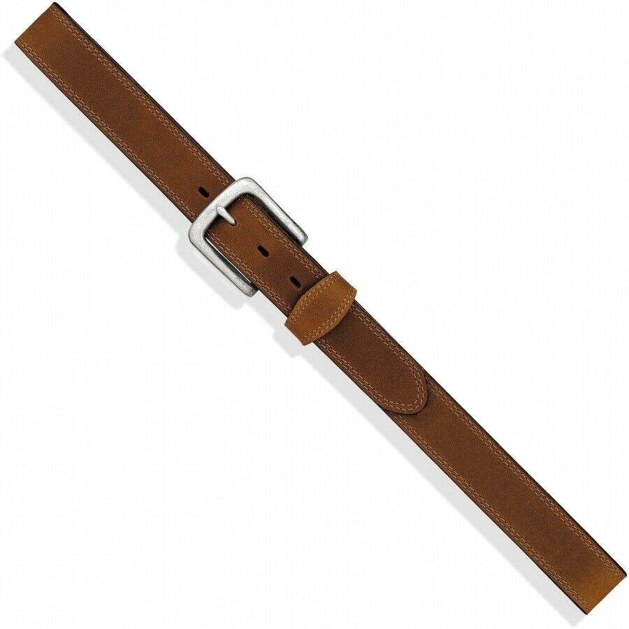 Load image into Gallery viewer, Silver Creek Men&amp;#39;s Brown Basic Double Stitch Belt 51809

