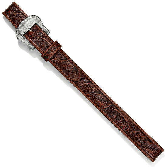 Load image into Gallery viewer, Tony Lama Men&amp;#39;s Brown Floral Hand Tolled Belt C40065
