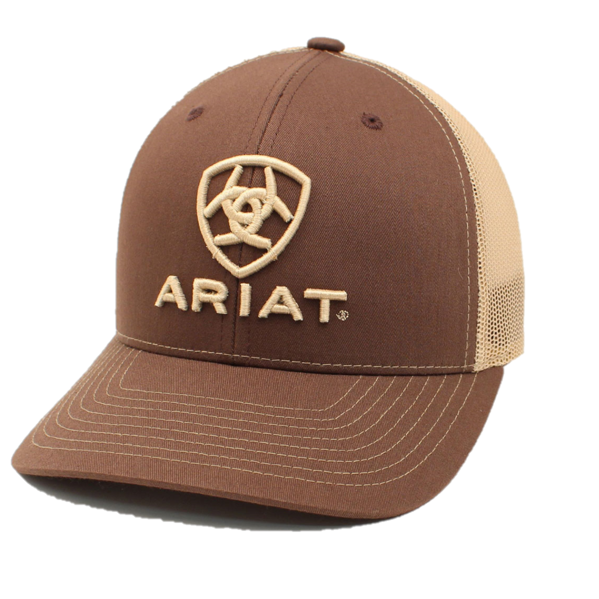 Ariat® Mens Brown Embroidered Logo Snapback Ball Cap A300003102