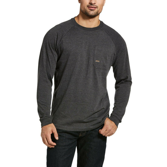 Ariat® Men's Rebar Cotton Strong™ Roughneck Charcoal T-Shirt 10032846