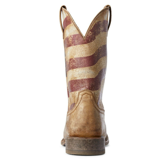 Ariat® Men's Distressed Brown and Flag Circuit Proud Boots 10031513