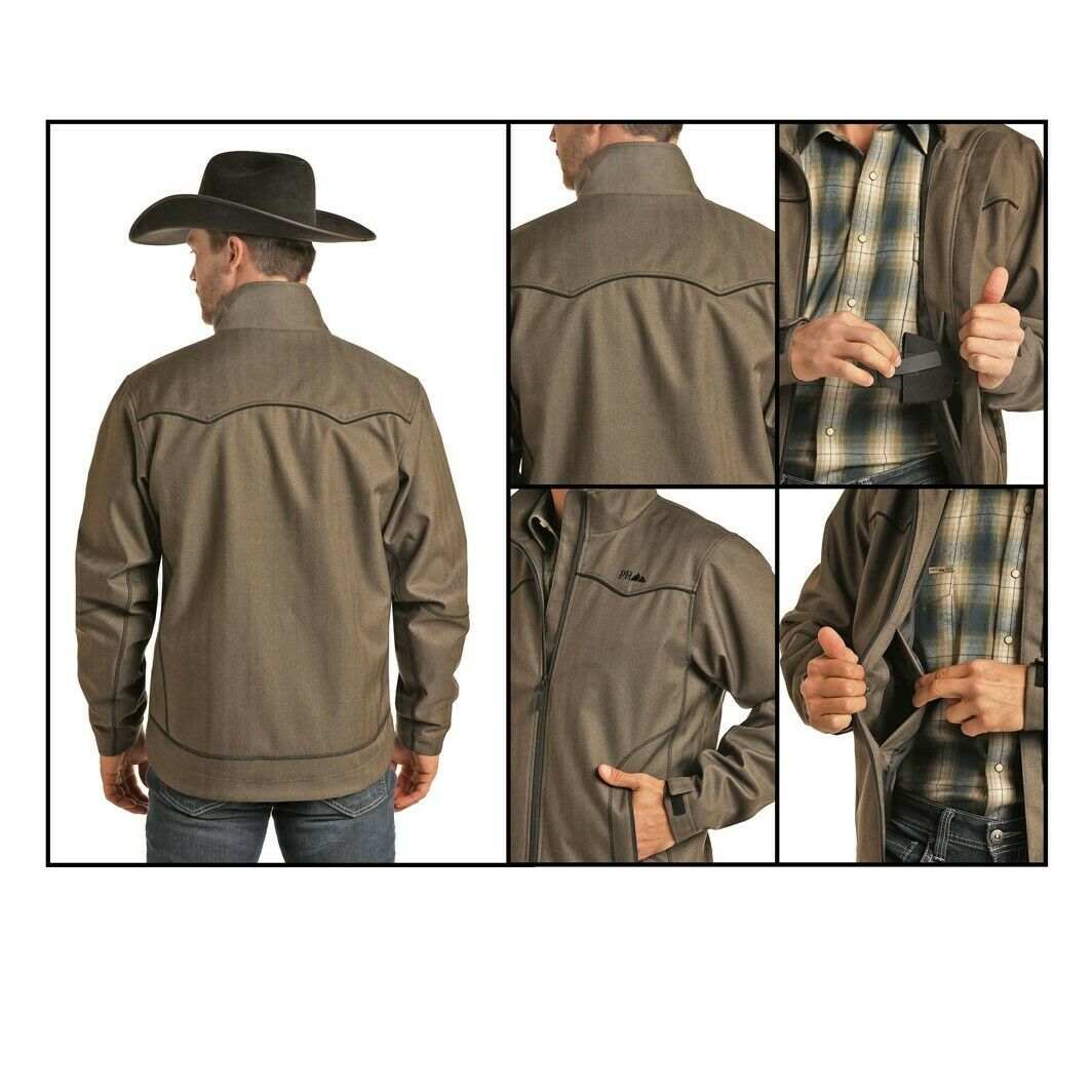 Load image into Gallery viewer, Powder River Outfitters Men&amp;#39;s Camel Softshell Jacket 92-6700-25

