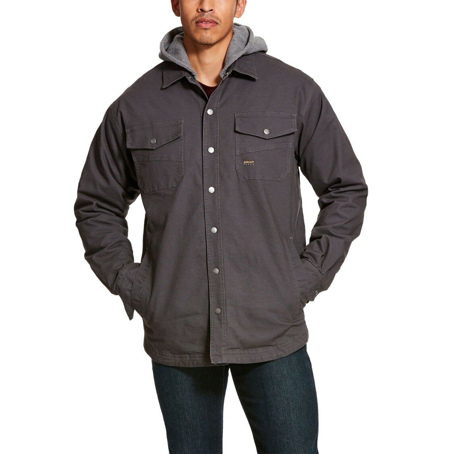 Ariat® Men's Rebar Work Grey Foundry Insulated Shirt Jacket 10027874