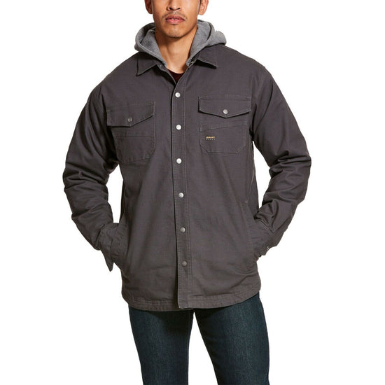 Load image into Gallery viewer, Ariat® Men&amp;#39;s Rebar Work Grey Foundry Insulated Shirt Jacket 10027874
