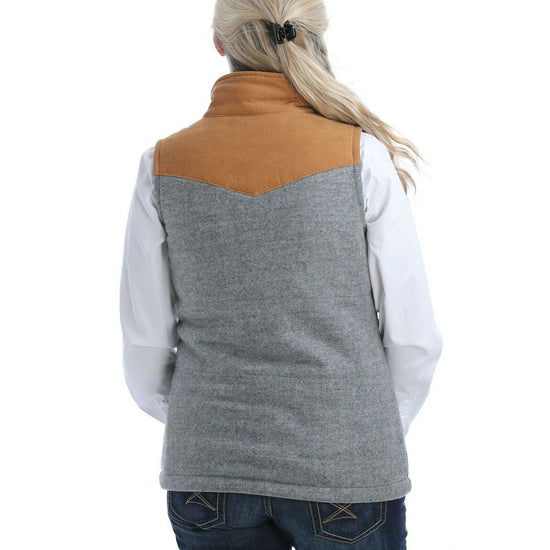 Cinch Ladies  Grey Brushed Tweed Vest MAV9884002