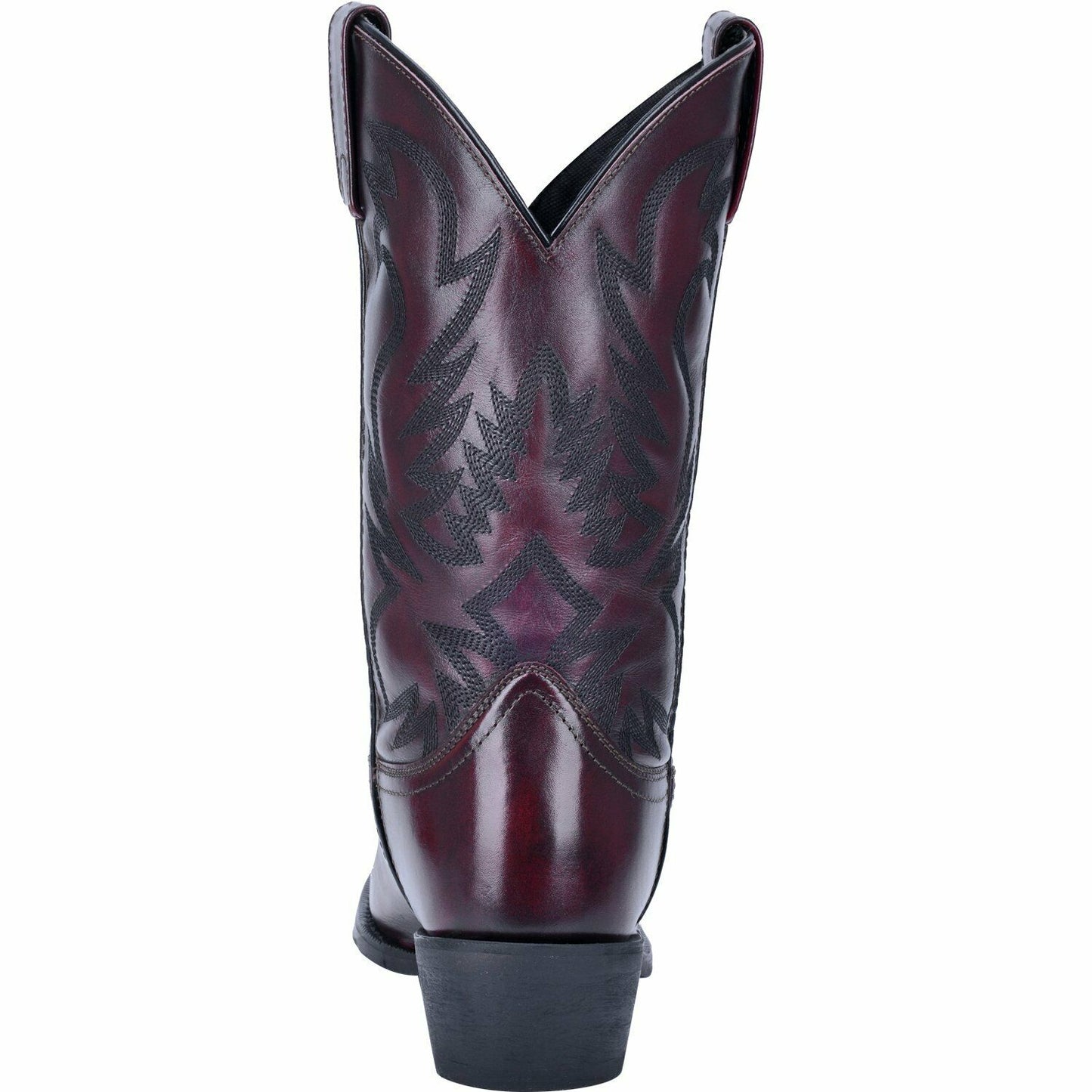 Laredo Men's Lawton Black Cherry Square Toe Leather Cowboy Boots 68448