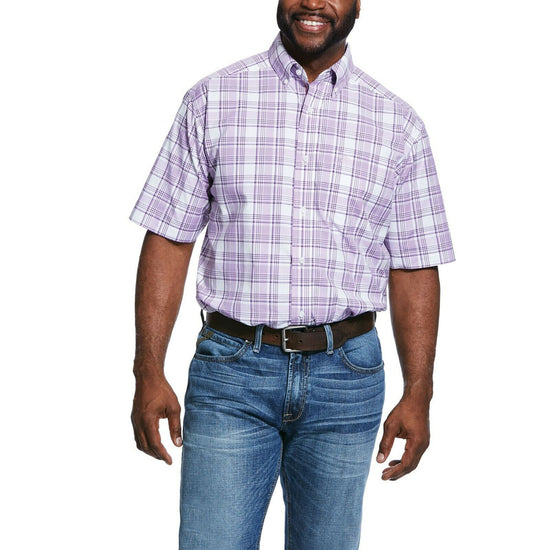 Ariat® Men's Pro Series™ Russelville Classic Fit Purple Shirt 10031937