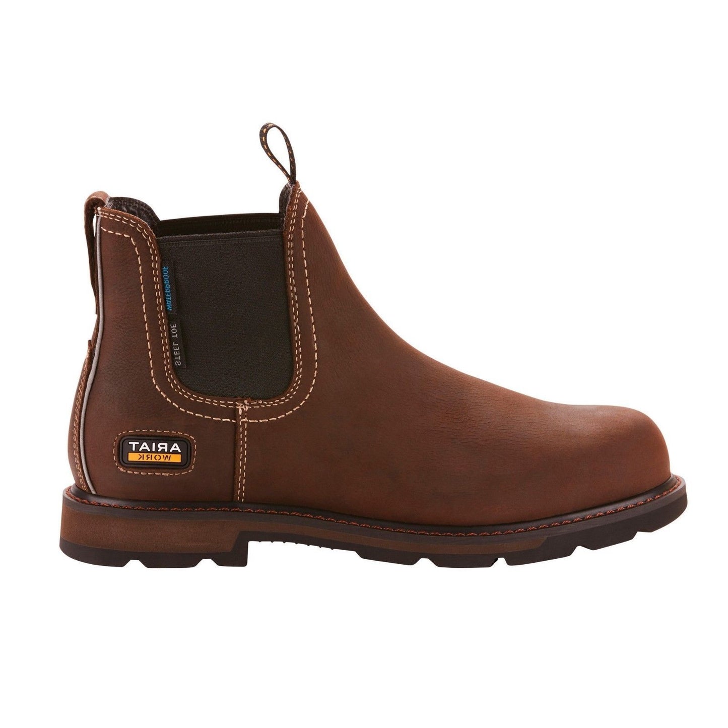Ariat® Men's Groundbreaker Chelsea H20 Steel Toe Brown Boots 10024983 - Wild West Boot Store