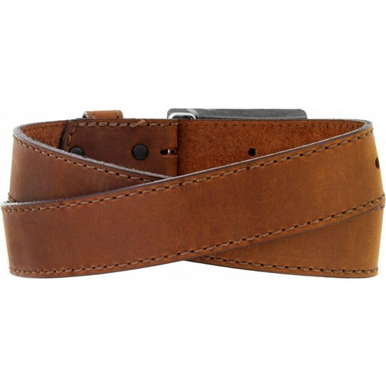 Load image into Gallery viewer, Justin Men&amp;#39;s Brown Flying High Leather Belt with Flag Buckle C12685
