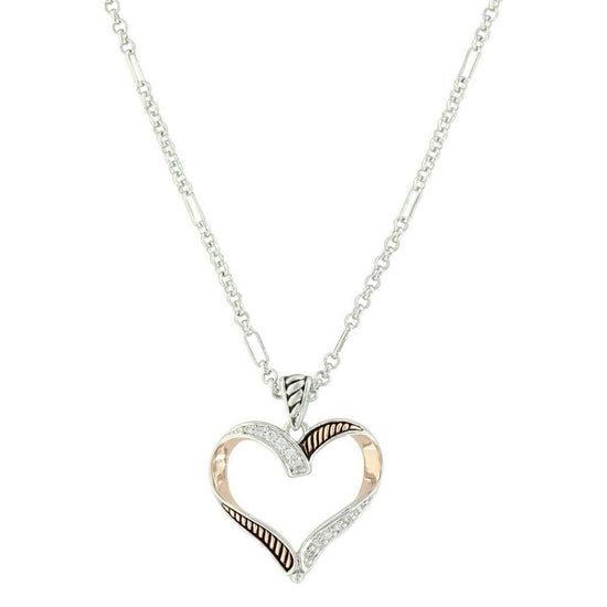 Load image into Gallery viewer, Montana Silversmiths Facets of Love Rose Gold Heart Necklace NC3979RG
