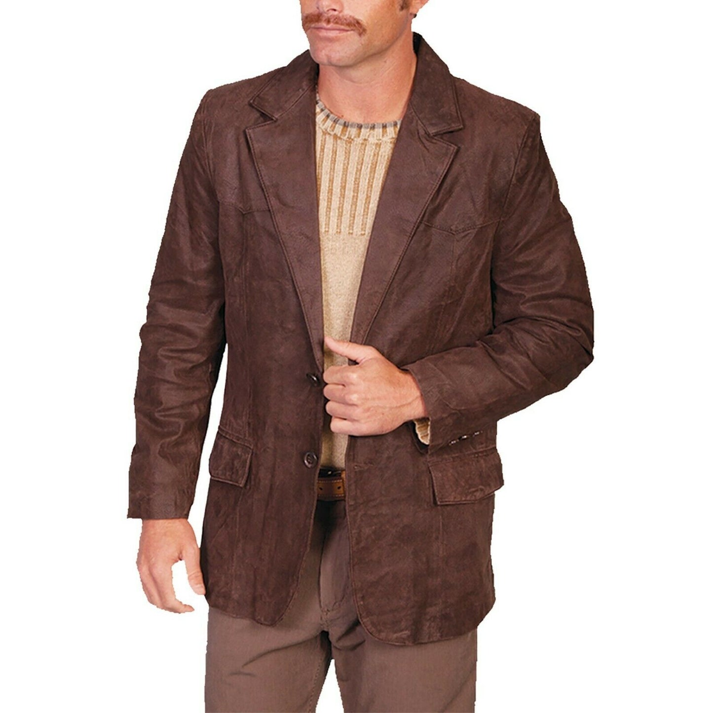 Scully Men's Brown Leather Blazer Jacket 602-63