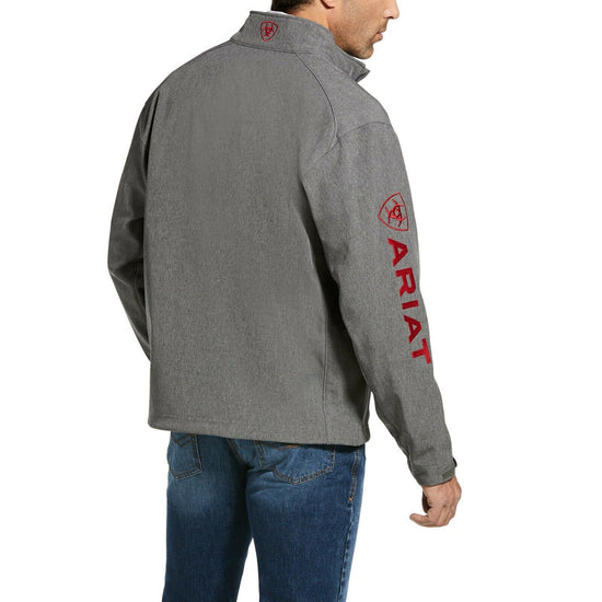 Ariat® Men's Logo 2.0 Softshell Charcoal & Red Jacket 10032934
