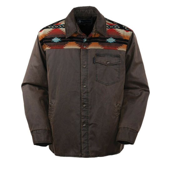 Outback Trading Company Men's Ramsey Brown Aztec Jacket 29755-BRN