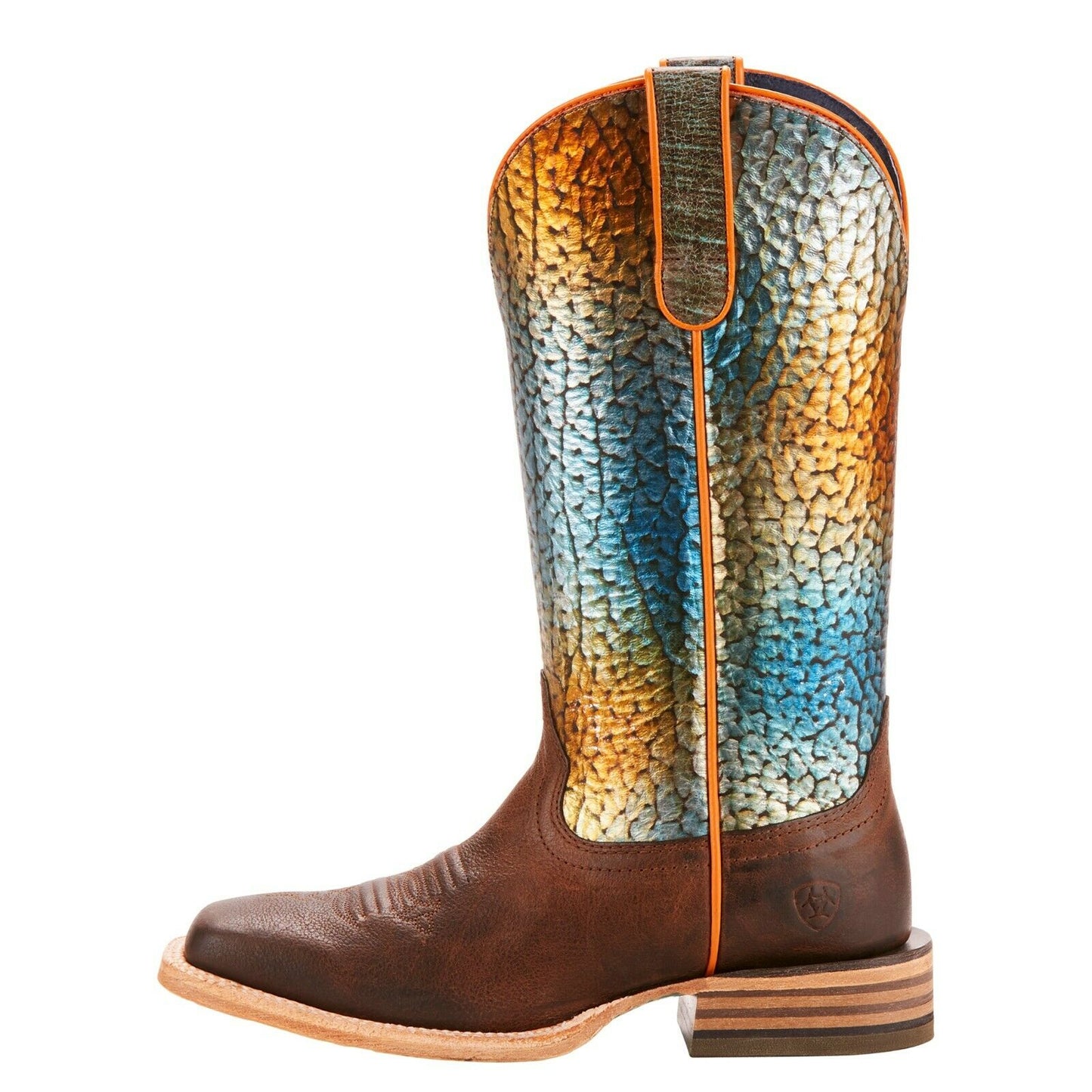 Load image into Gallery viewer, Ariat Ladies Tobacco Toffee &amp;amp; Rainbow Fish Gringa Boot 10025054
