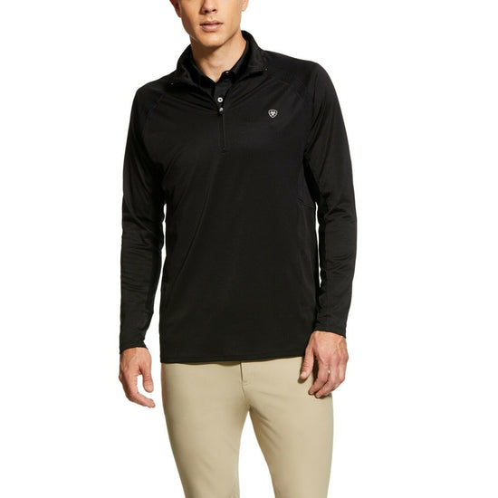 Ariat® Men's Black 1/4 Zip Sunstopper Baselayer Shirt 10030353