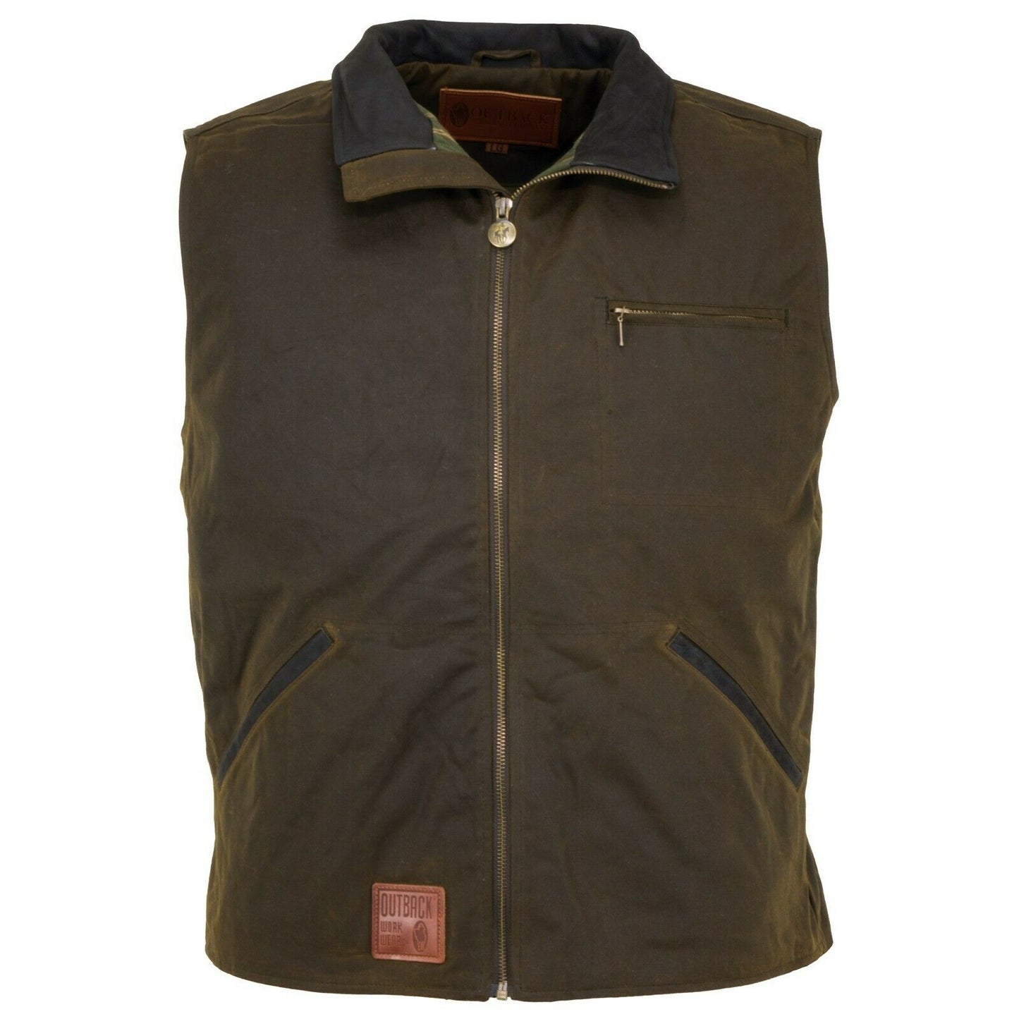 Outback Trading Company® Men's Sawbuck Brown Oilskin Vest 2143-BNZ