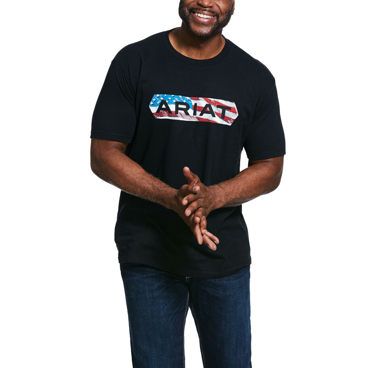 Ariat® Men's Black Flag Tone T-Shirts 10032532