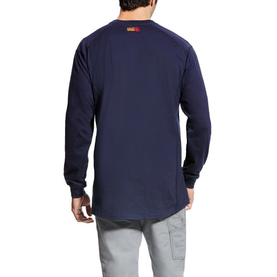 Ariat® Men's FR Air Crew Navy Blue Long Sleeve T-Shirt 10022327