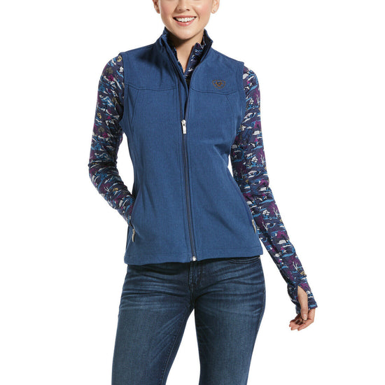 Ariat® Ladies New Team Marine Blue Full-Zip Softshell Vest 10032728