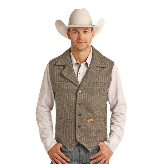 Powder River Outfitters Men's Heather Striped Vest 98-2633