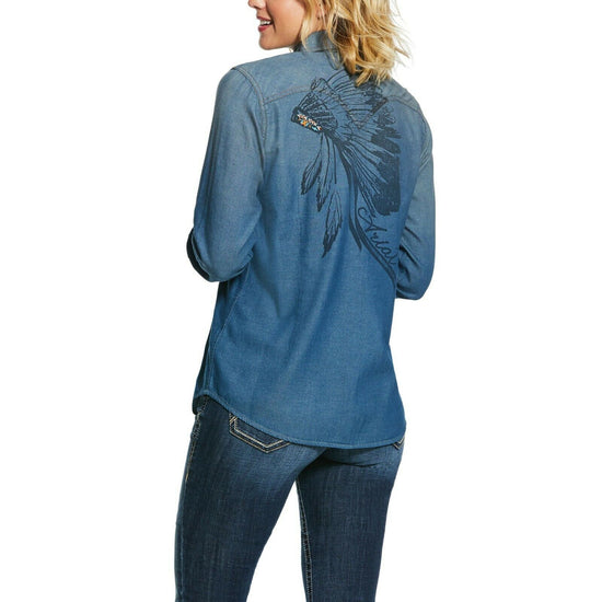 Ariat® Ladies R.E.A.L Blue Velvet Powerful Shirt 10030661