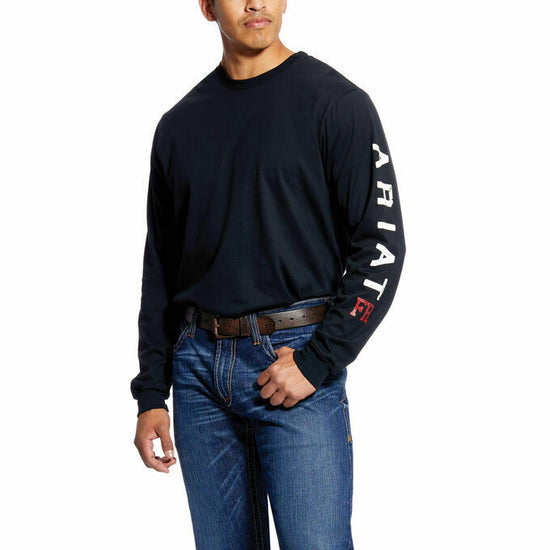 Ariat® Men's FR Roughneck Black Skull Long Sleeve T-Shirt 10026434