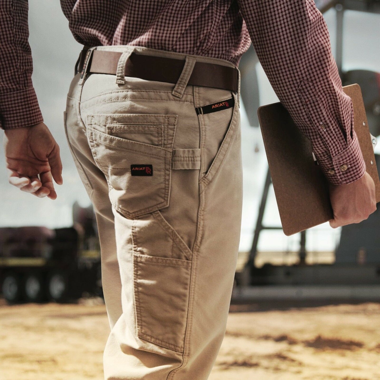 Ariat® Men's FR M4 Relaxed Workhorse Khaki Bootcut Pants 10017227