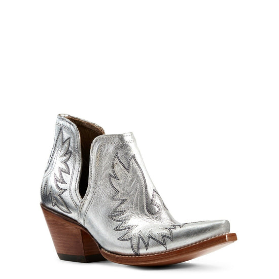 Ariat® Ladies Dixon Silver Metallic Western Ankle Boots 10029652