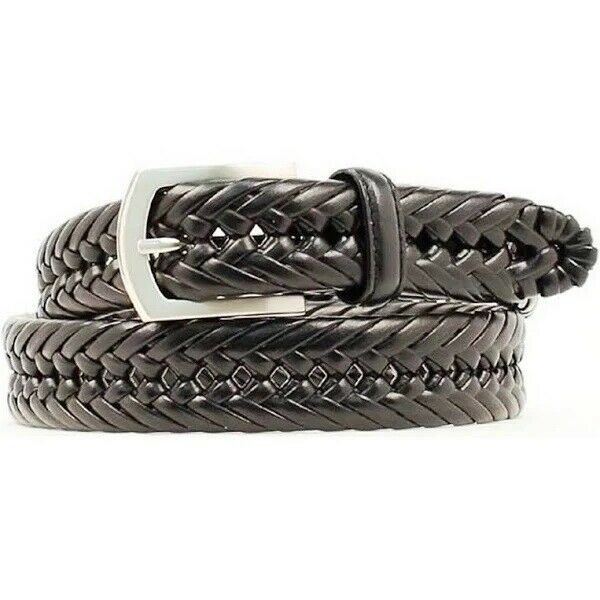 Load image into Gallery viewer, Nocona Hired Hand Men&amp;#39;s Black Braided Leather Belt N2630601
