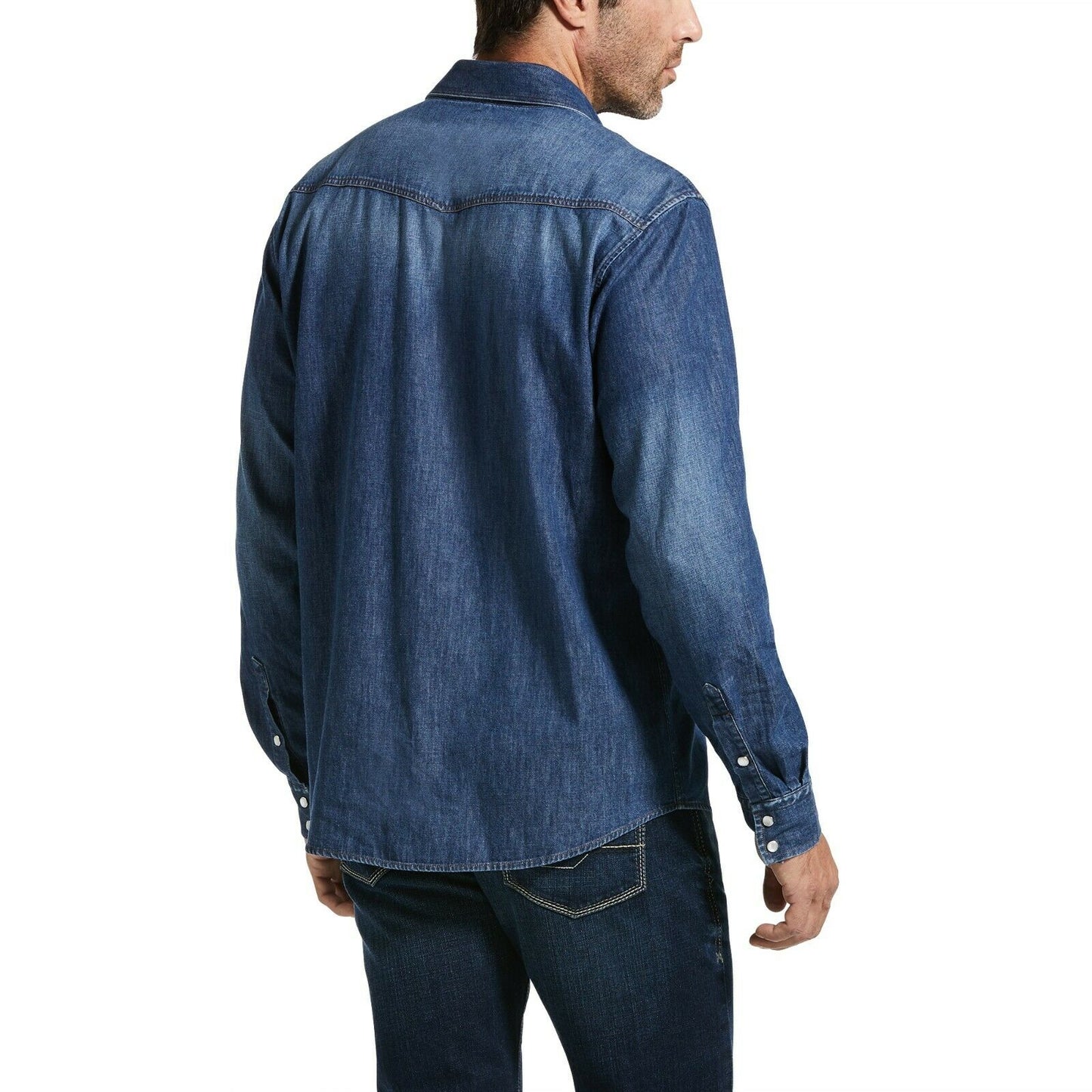 Ariat Men's Retro Long Sleeve Stone Denim Button Up Shirt 10033464