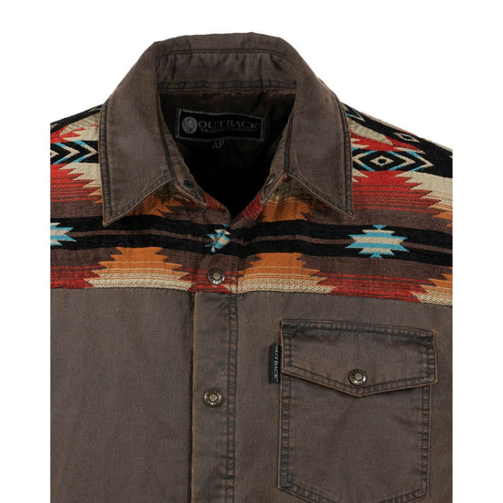 Outback Trading Company Men's Ramsey Brown Aztec Jacket 29755-BRN