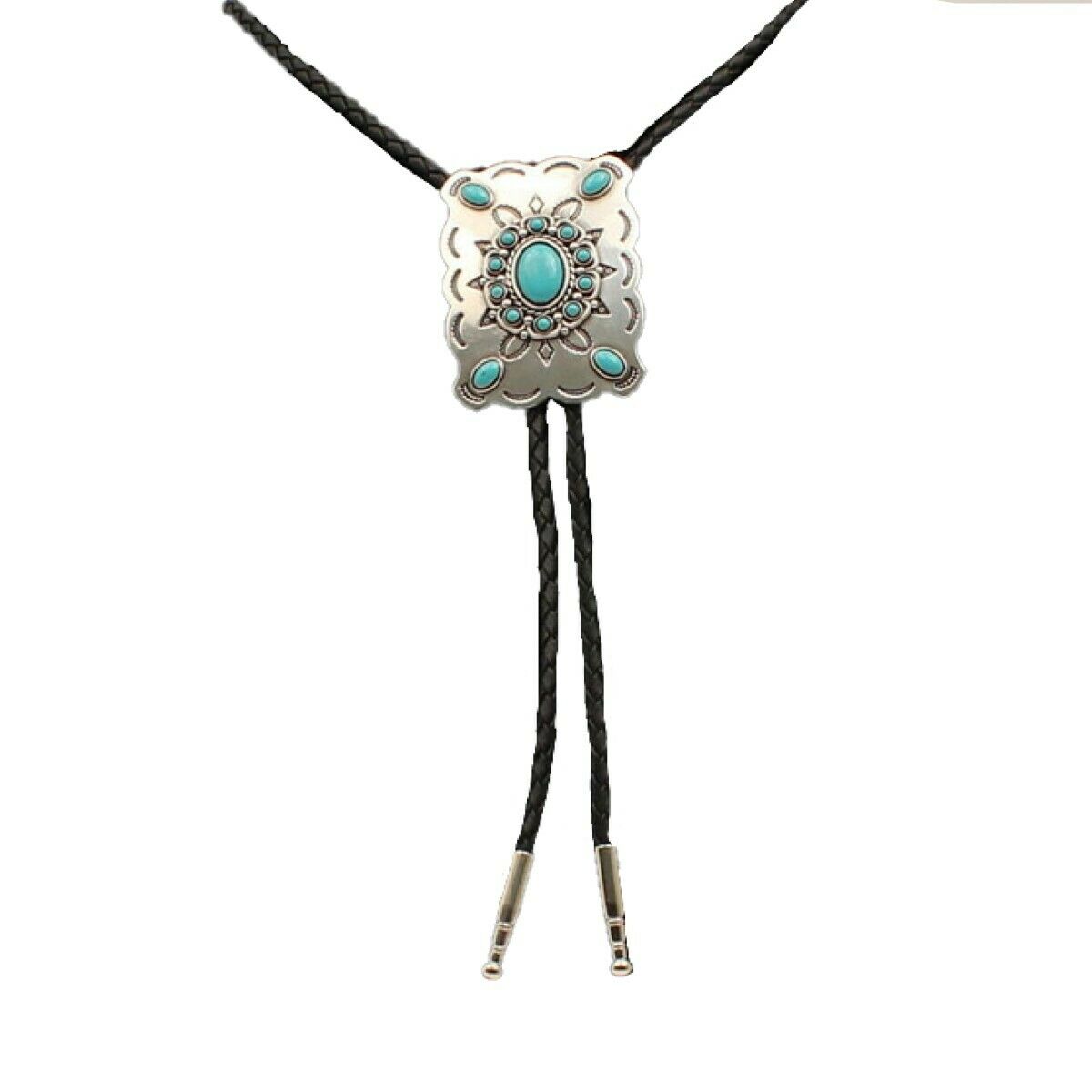 Double S Western Rectangle & Turquoise Slide Bolo Tie 22232 – Wild West ...