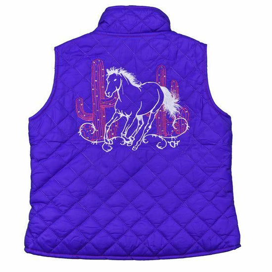 Cowgirl Hardware Girls Purple Cacti  Vest 486163-190