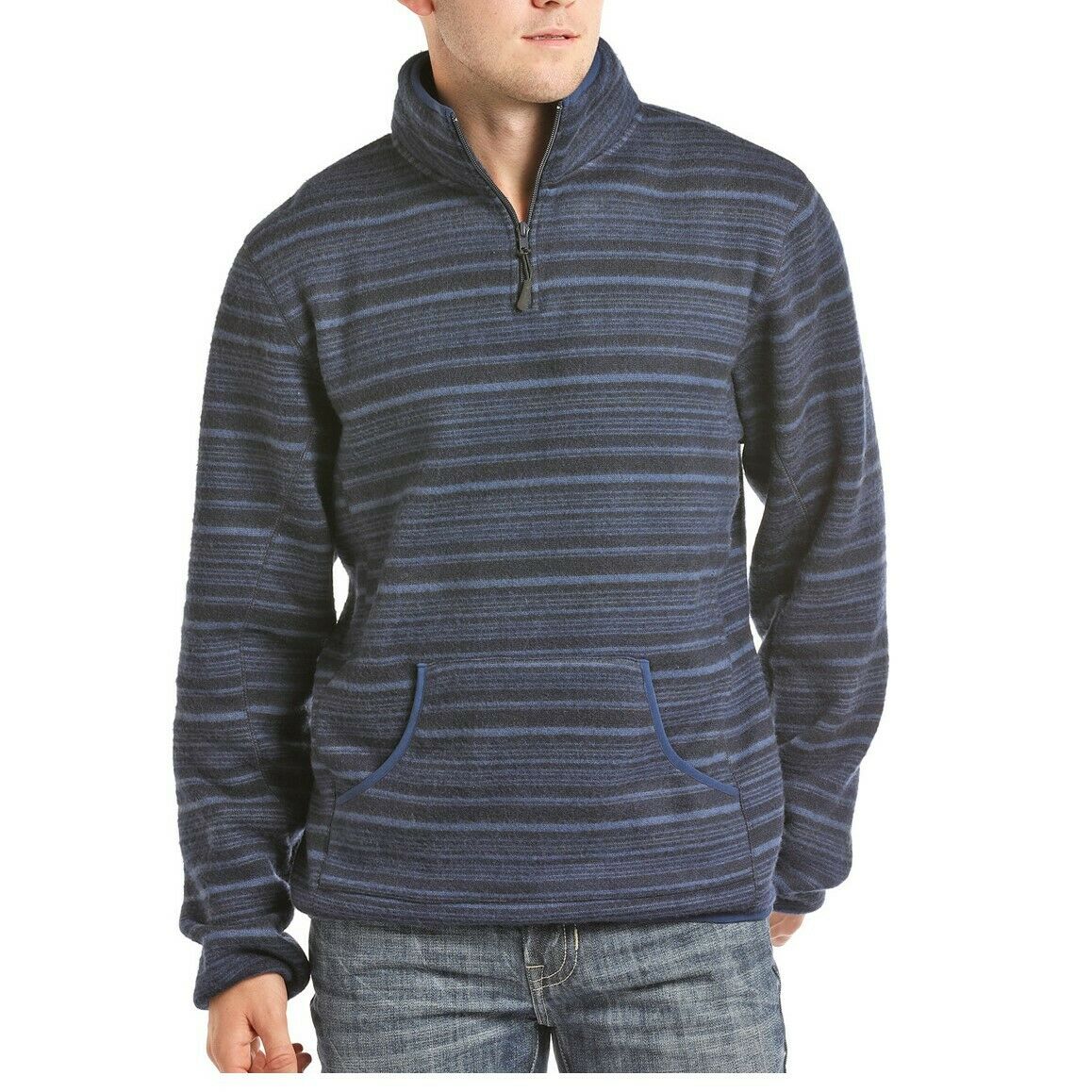 Powder River Outfitters Men's Blue Ombre Stripe Pullover 91-7838-45