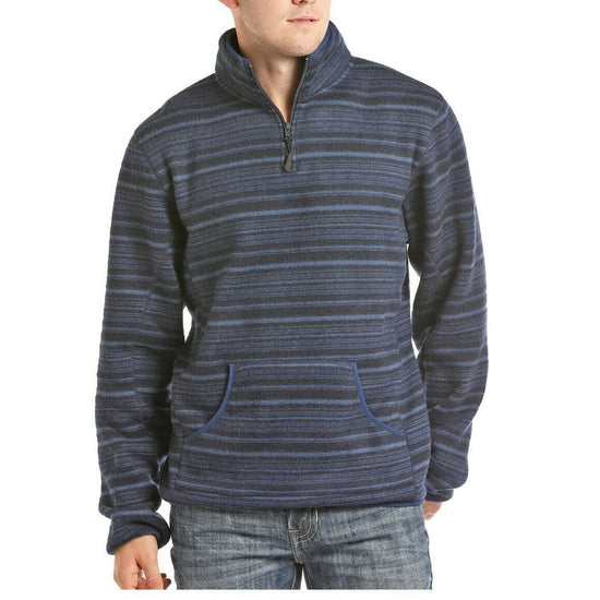 Powder River Outfitters Men's Blue Ombre Stripe Pullover 91-7838-45