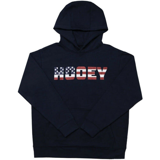 Hooey Men's Patriot Navy With Red White & Blue Logo Hoodie HH1157NV