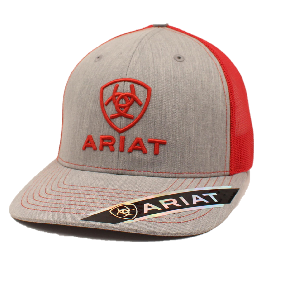 Ariat® Men's Grey Shield Logo Snapback Ball Cap A300005104 - Wild West Boot Store