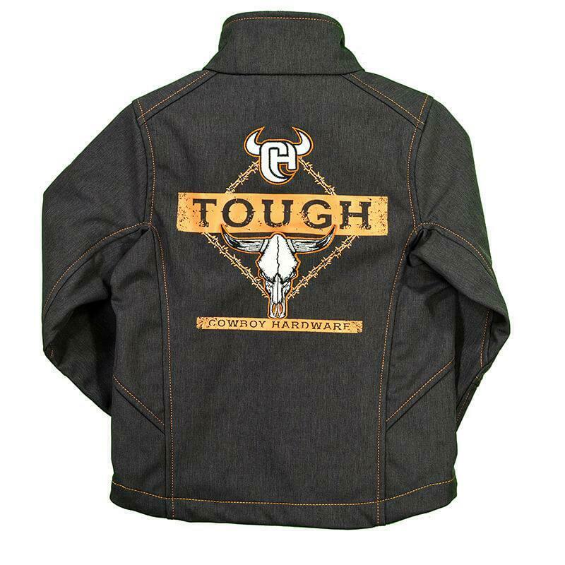 Cowboy Hardware Boys Heather Brown Poly Shell Tough Jacket 392100-664