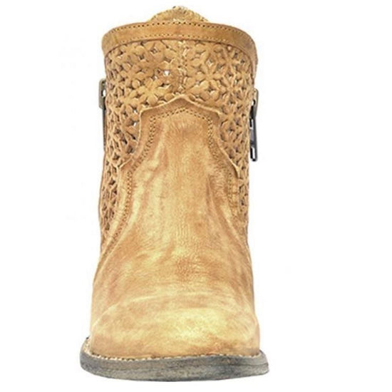 Circle G by Corral Ladies Tan Cutout Shortie Boot Q0002 - Wild West Boot Store