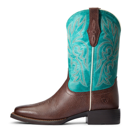 Ariat® Ladies Turquoise & Dark Cottage Cattle Drive Boots 10033870