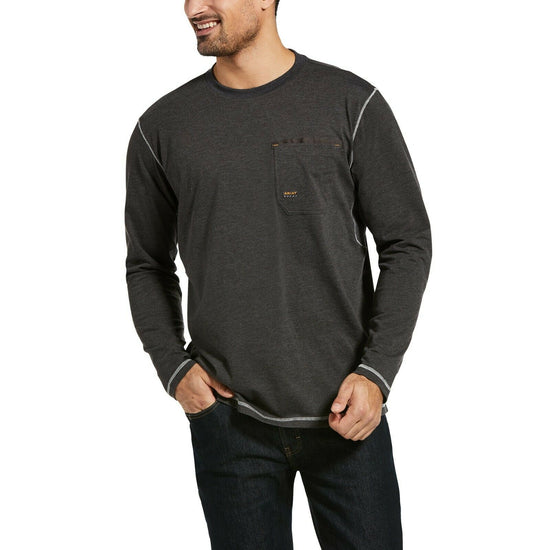 Ariat® Men's Rebar Workman Camo Flag Charcoal Heather T-Shirt 10033073